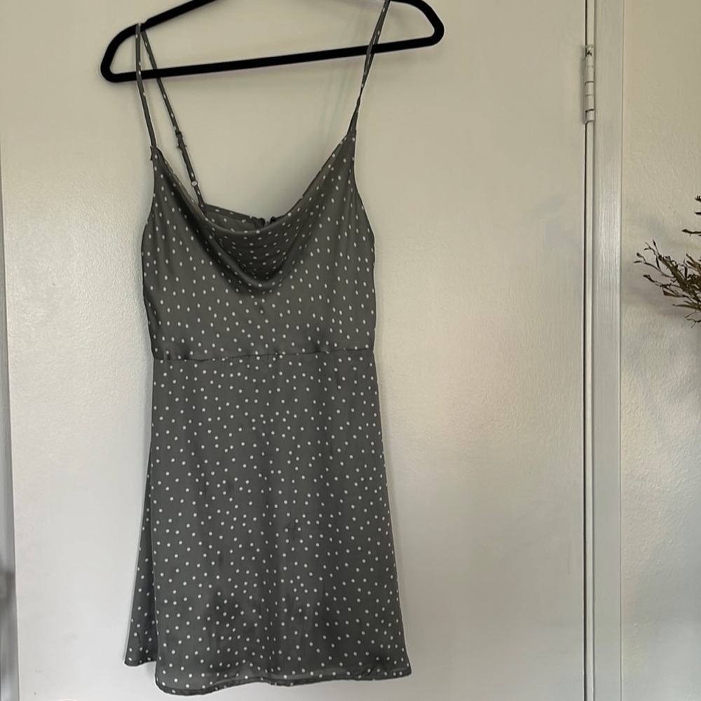 Green/silver silk mini dress. Only wore once